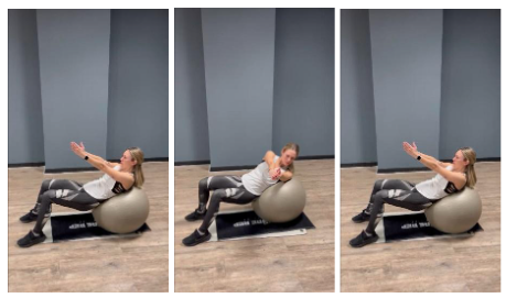 Variante abdominales con fitball