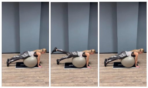 Cadena posterior con fitball