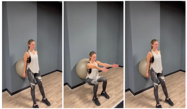 Sentadilla con fitball