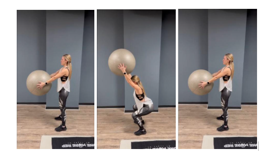 Variante sentadilla con fitball